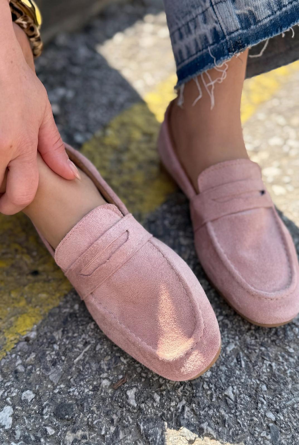 Orvino Blush Suede Women's Loafers