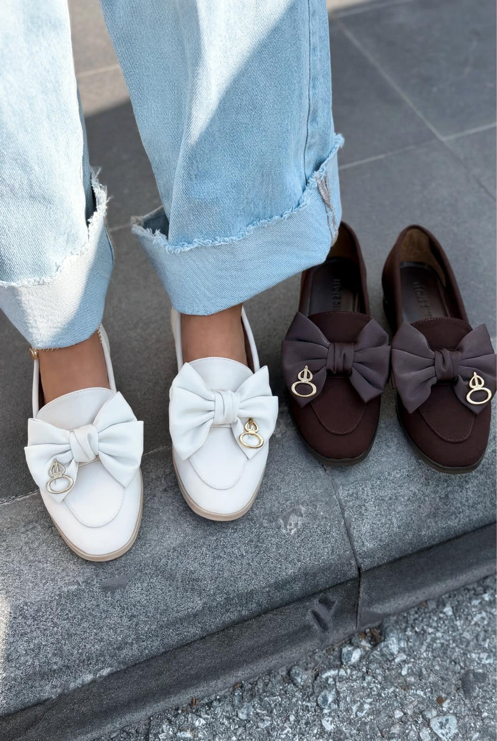 Norrada Beige Satin Women's Loafers