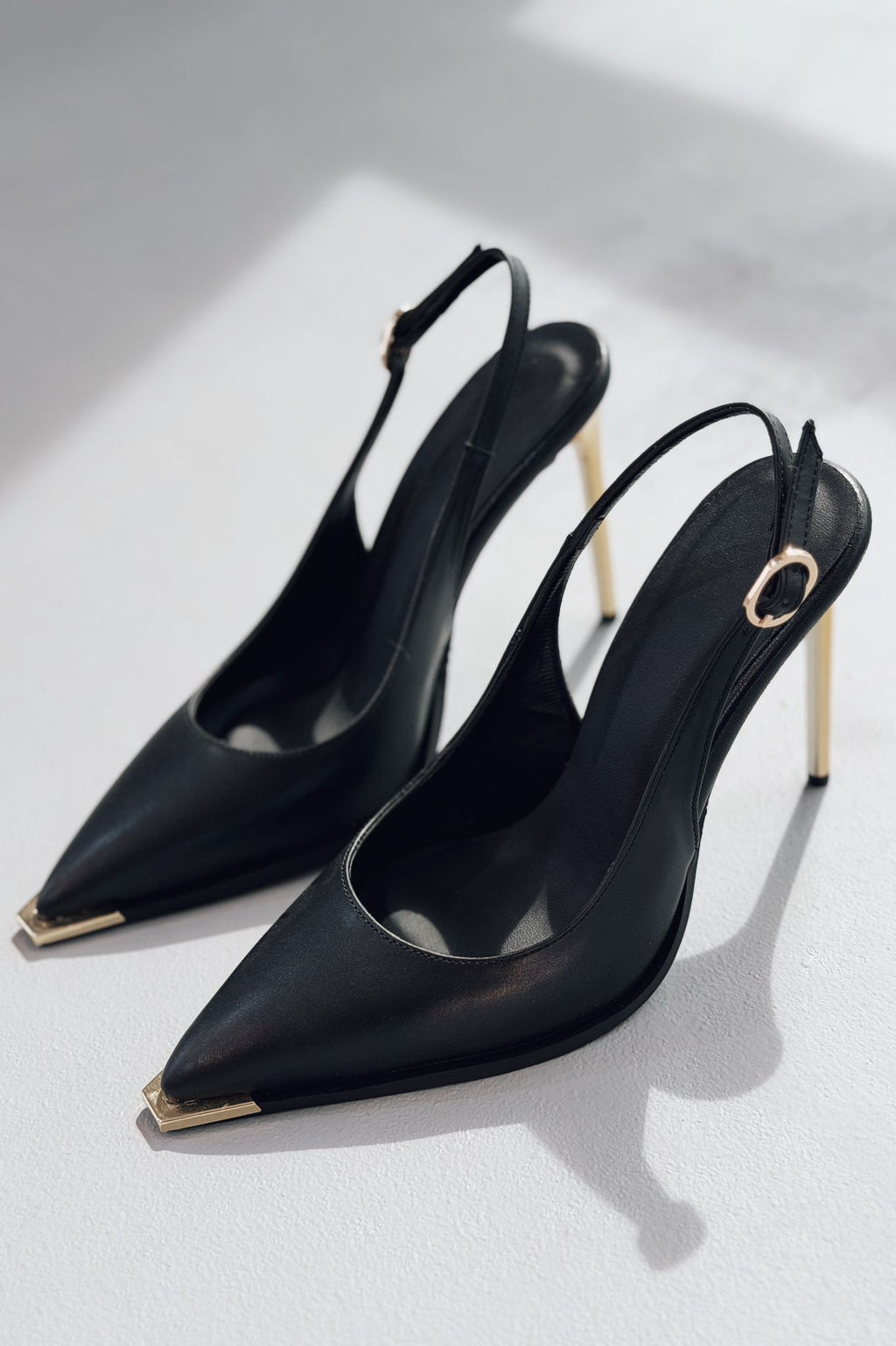 Noris Black Faux Leather Women's Stilettos