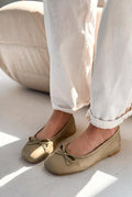 Telion Khaki Genuine Leather Women's Flats