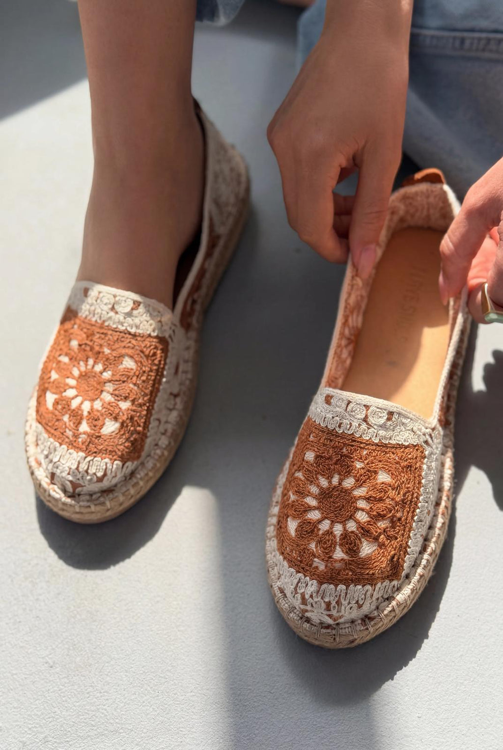 Linera Tan Women's Espadrille Loafers