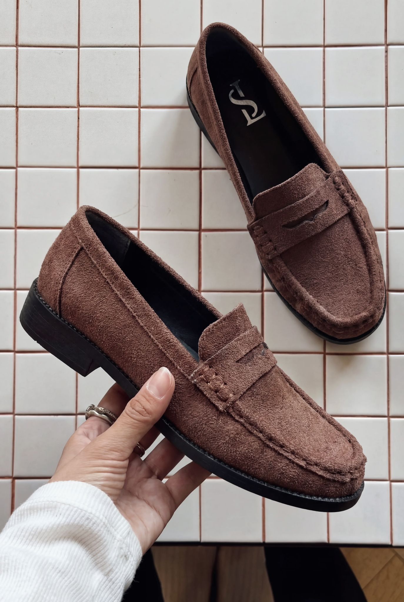 Marcel Dark Brown Suede Women's Loafers