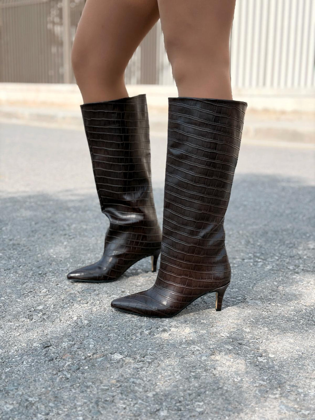Gwen Patterned Women's Boots Light Brown