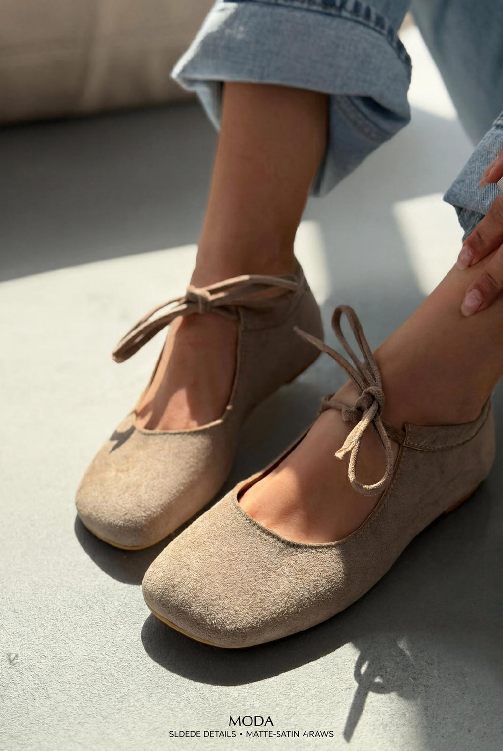 Belith Taupe Suede Women's Flats