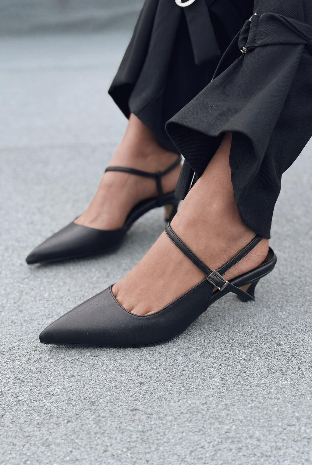 Torev Black Faux Leather Women's Stilettos