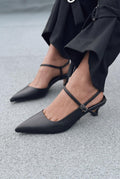 Torev Black Faux Leather Women's Stilettos