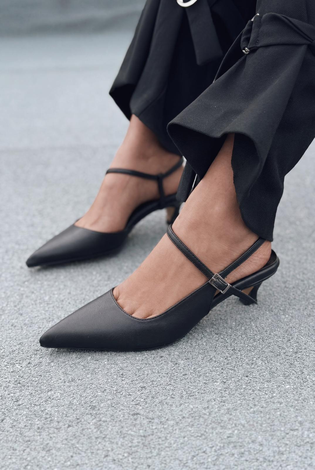 Torev Black Faux Leather Women's Stilettos