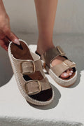 Bavira Beige Nubuck Women's Flat Mules