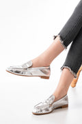 Orvino Silver Casual Women's Flats