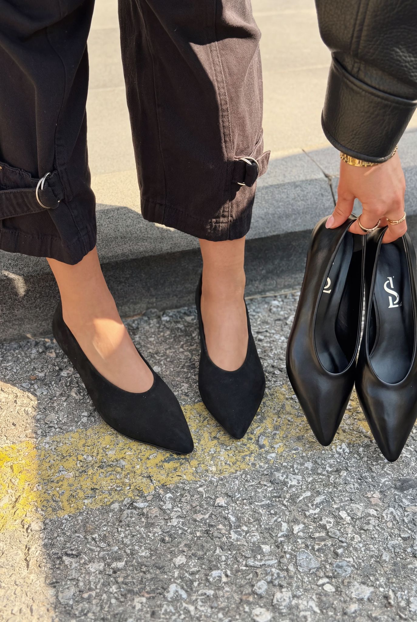 Seranis Black Suede Women's Stilettos