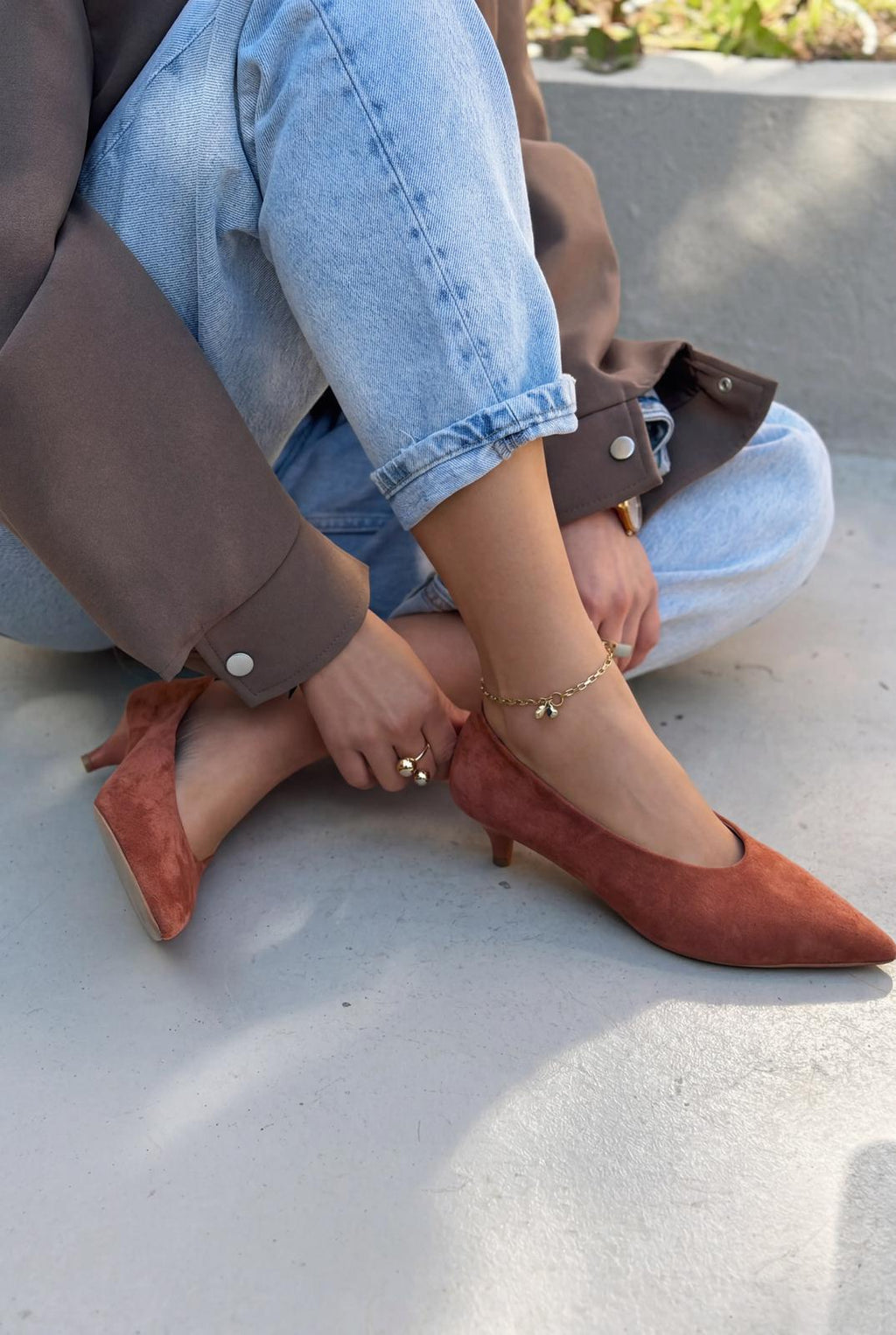 Seranis Tan Suede Women's Stilettos