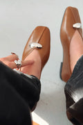 Tormel Tan Faux Leather Women's Flats
