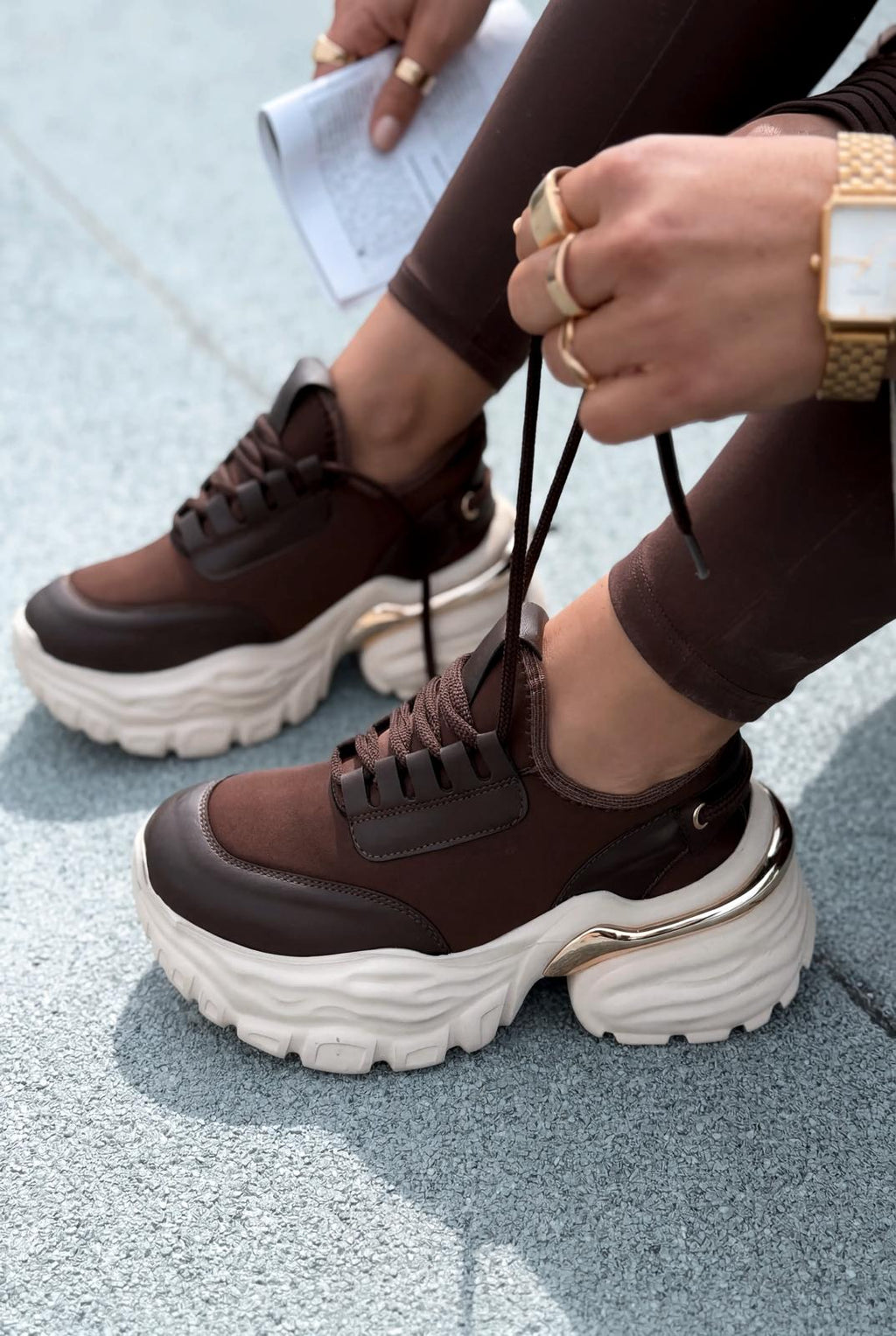 Solin Dark Brown Women's Sneakers