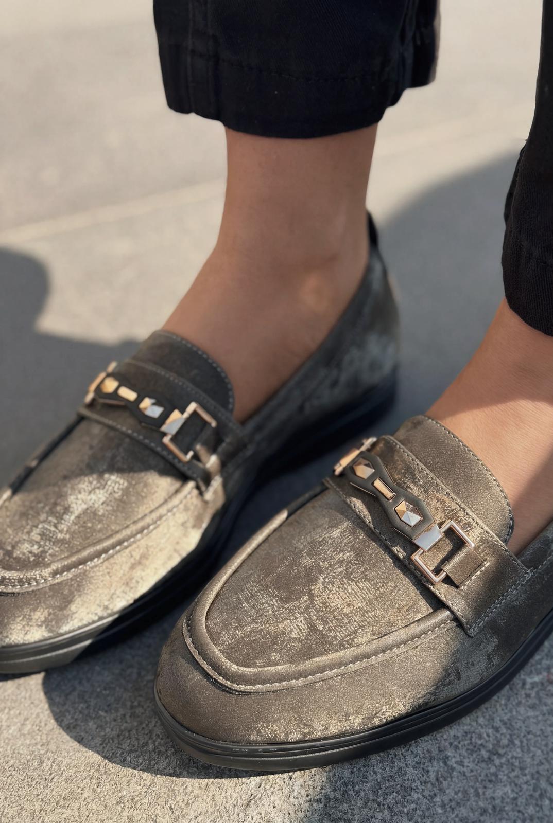 Toler Gray Satin Women's Loafers