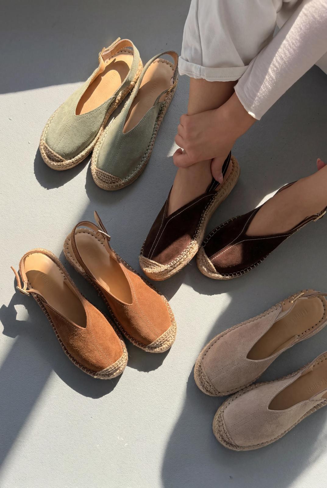 Orveth Beige Genuine Suede Women's Espadrille
