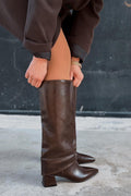 Jasmir Women's Pumps Boots Light Brown Patent Faux Leather