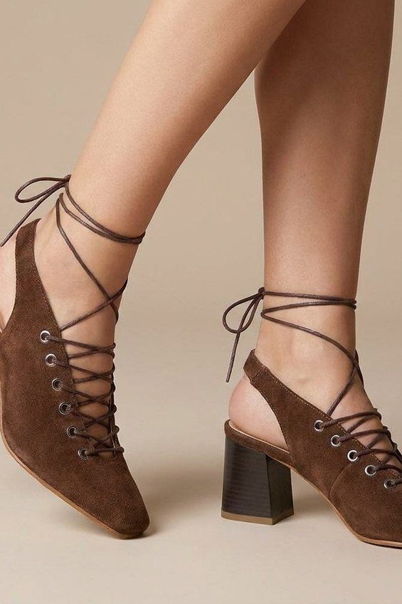 Yorella Dark Brown Suede Women's Pumps