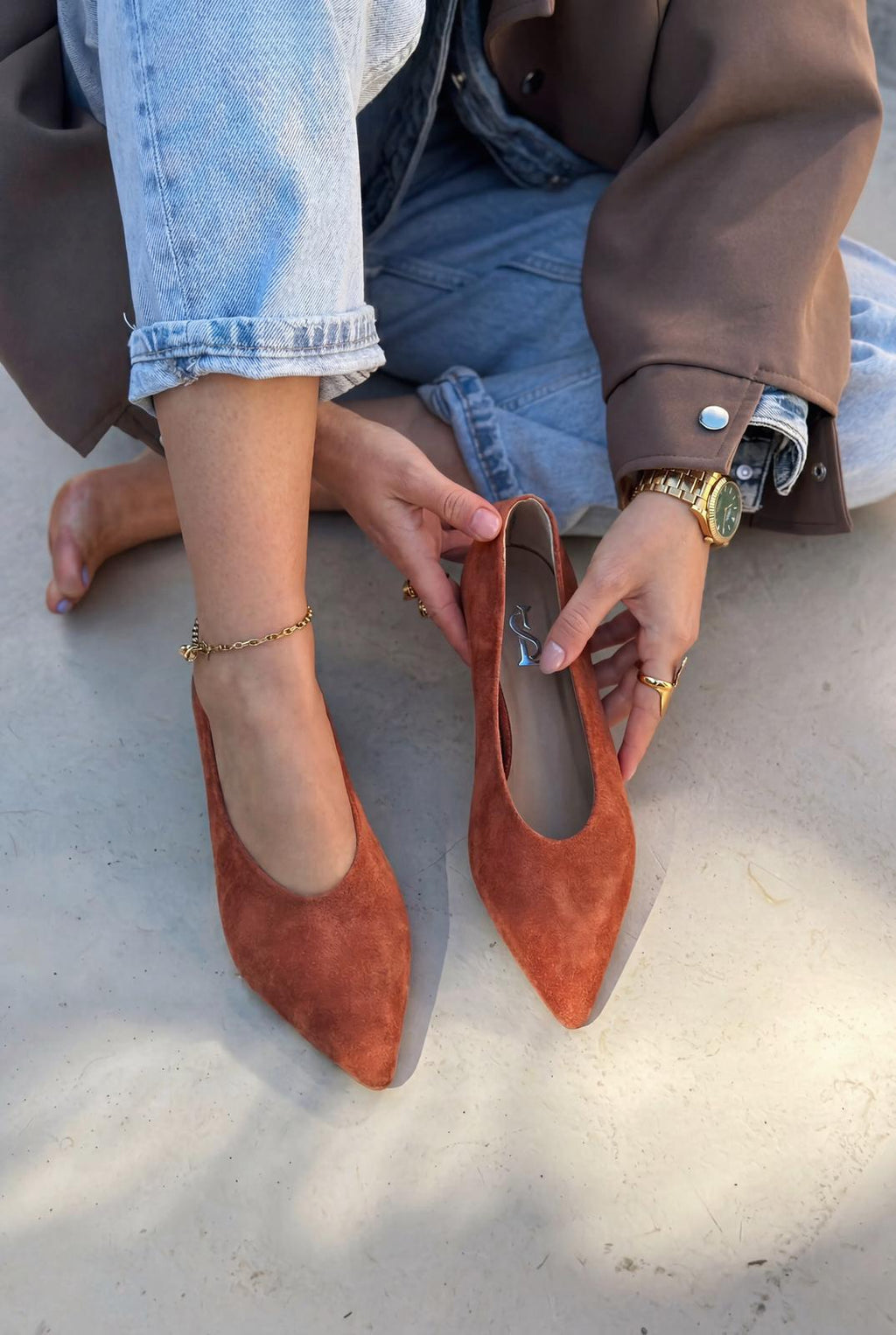 Seranis Tan Suede Women's Stilettos