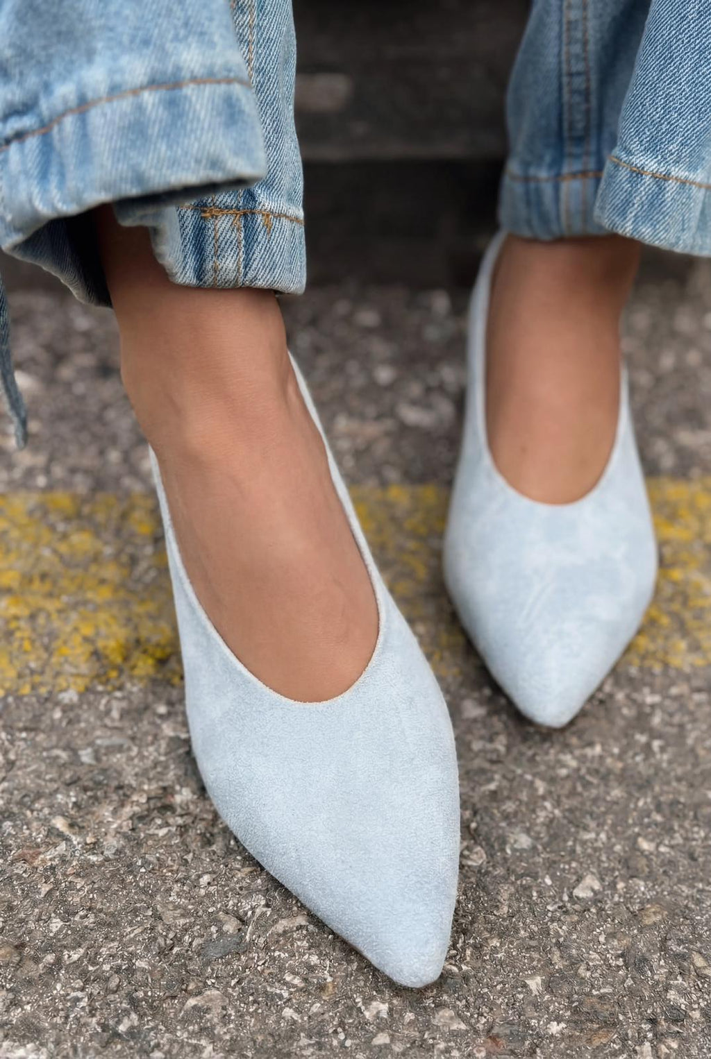 Seranis Baby Blue Suede Women's Stilettos