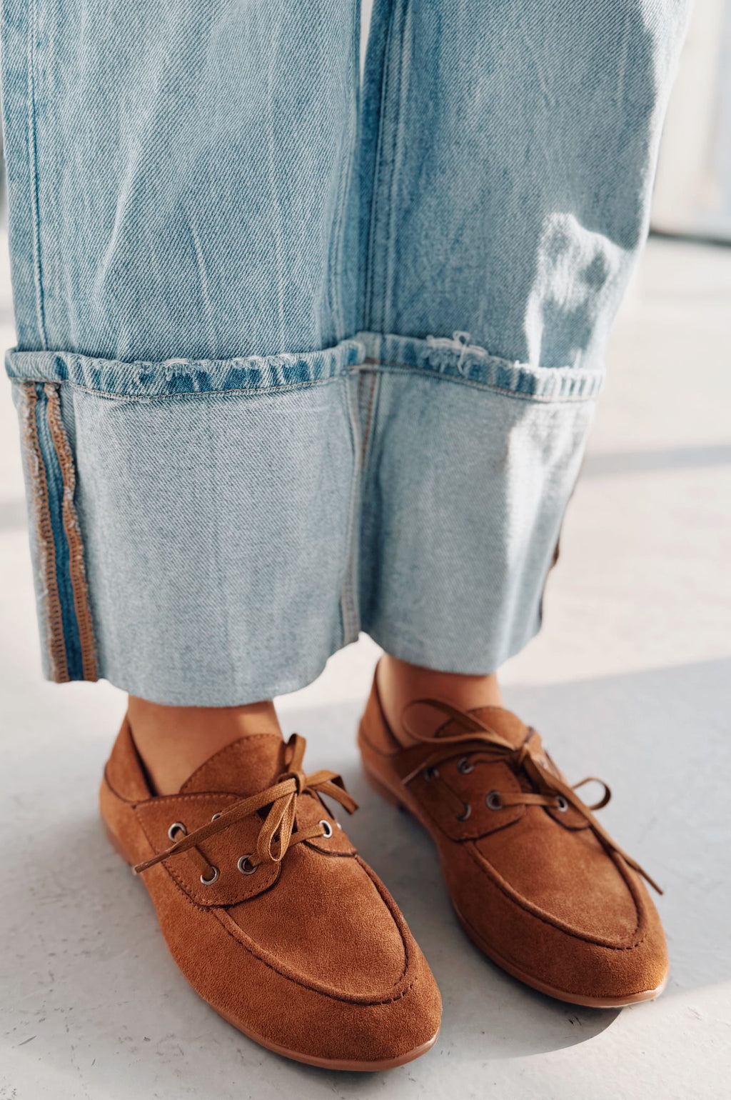 Maltra Tan Suede Women's Oxford Shoes