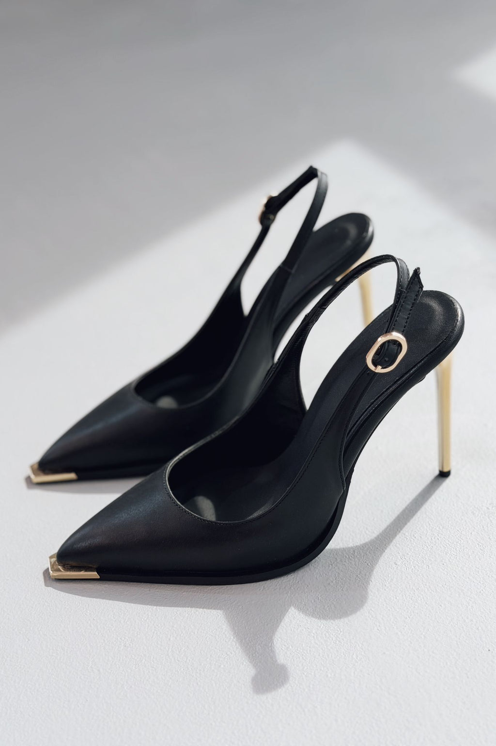 Noris Black Faux Leather Women's Stilettos