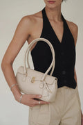 Belvis Beige Faux Leather Women's Shoulder Bag