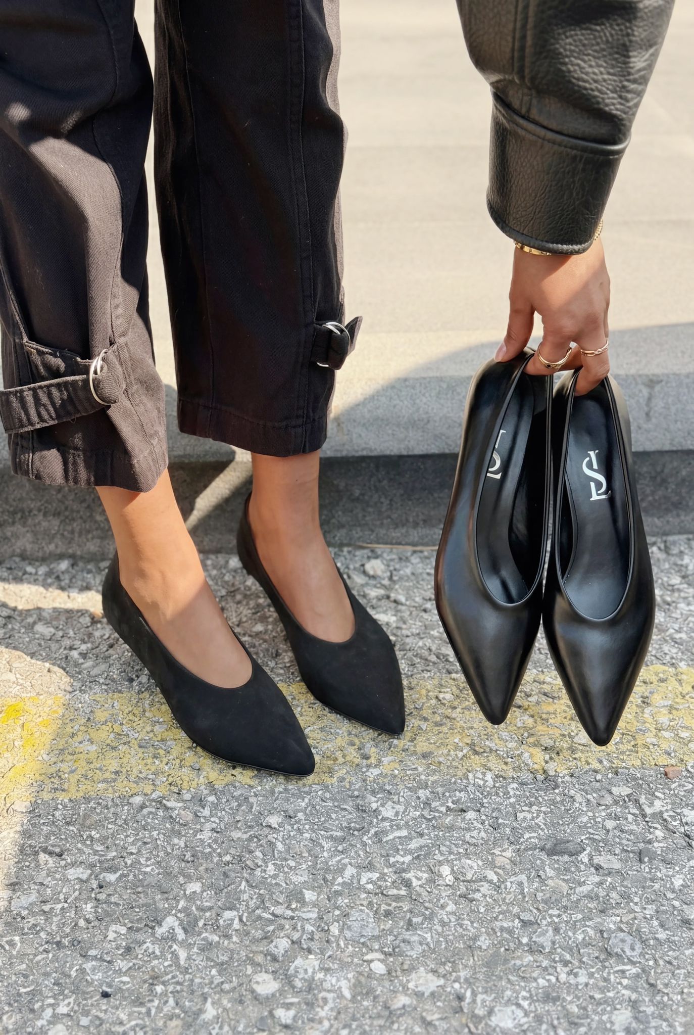 Seranis Black Suede Women's Stilettos