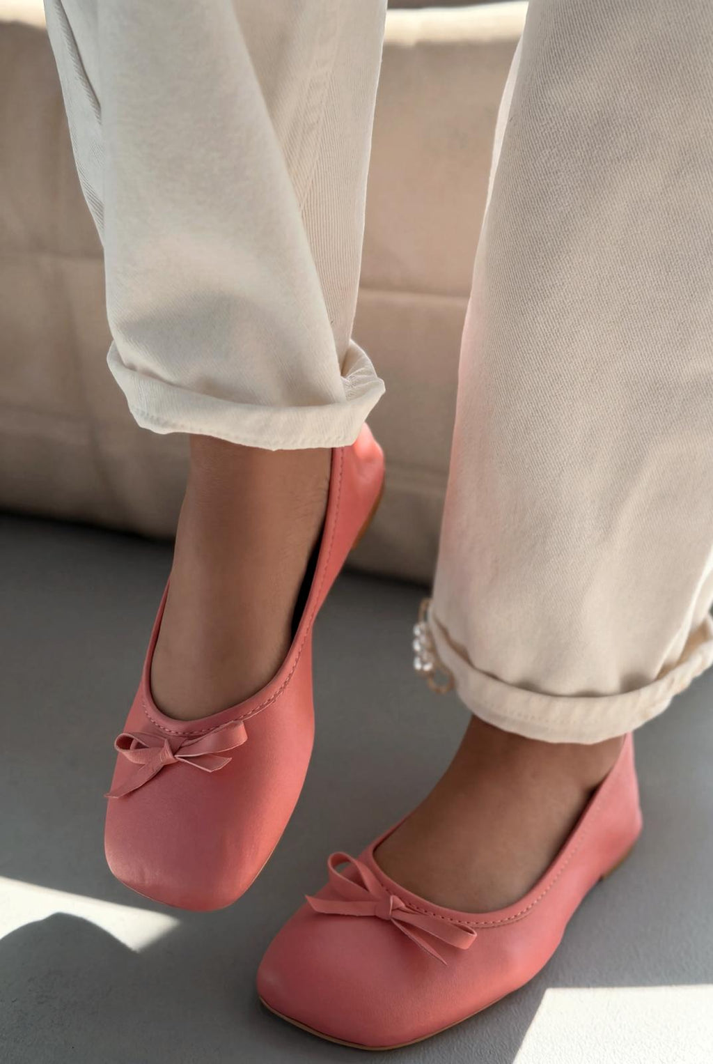 Telion Blush Genuine Leather Women's Flats
