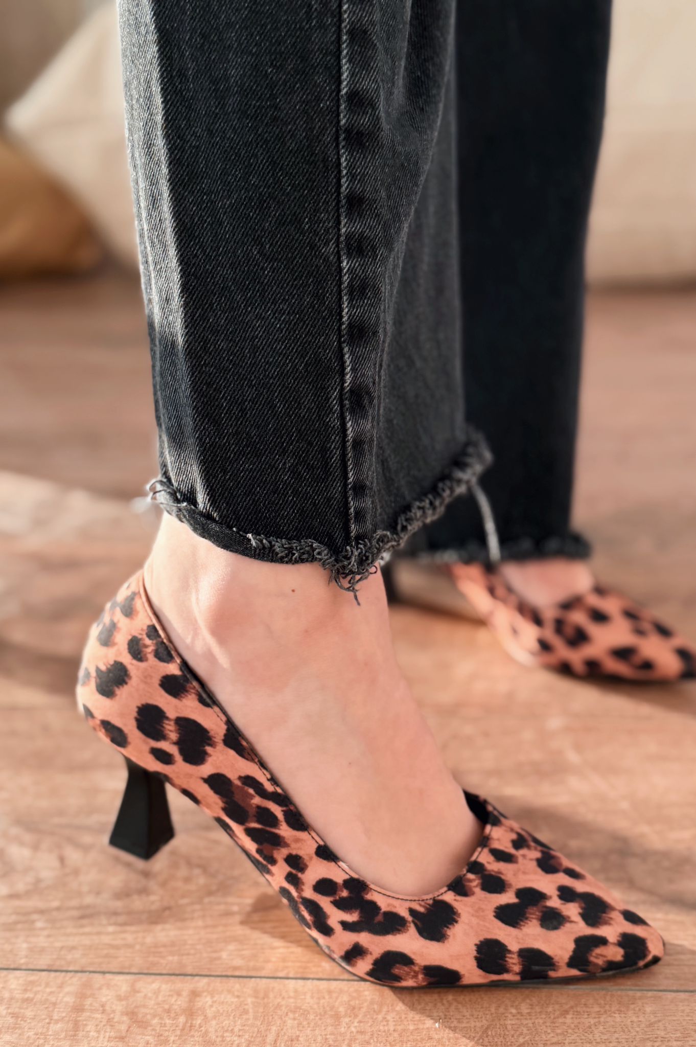 Luntra Orange Leo Patterned Satin Women's Stilettos