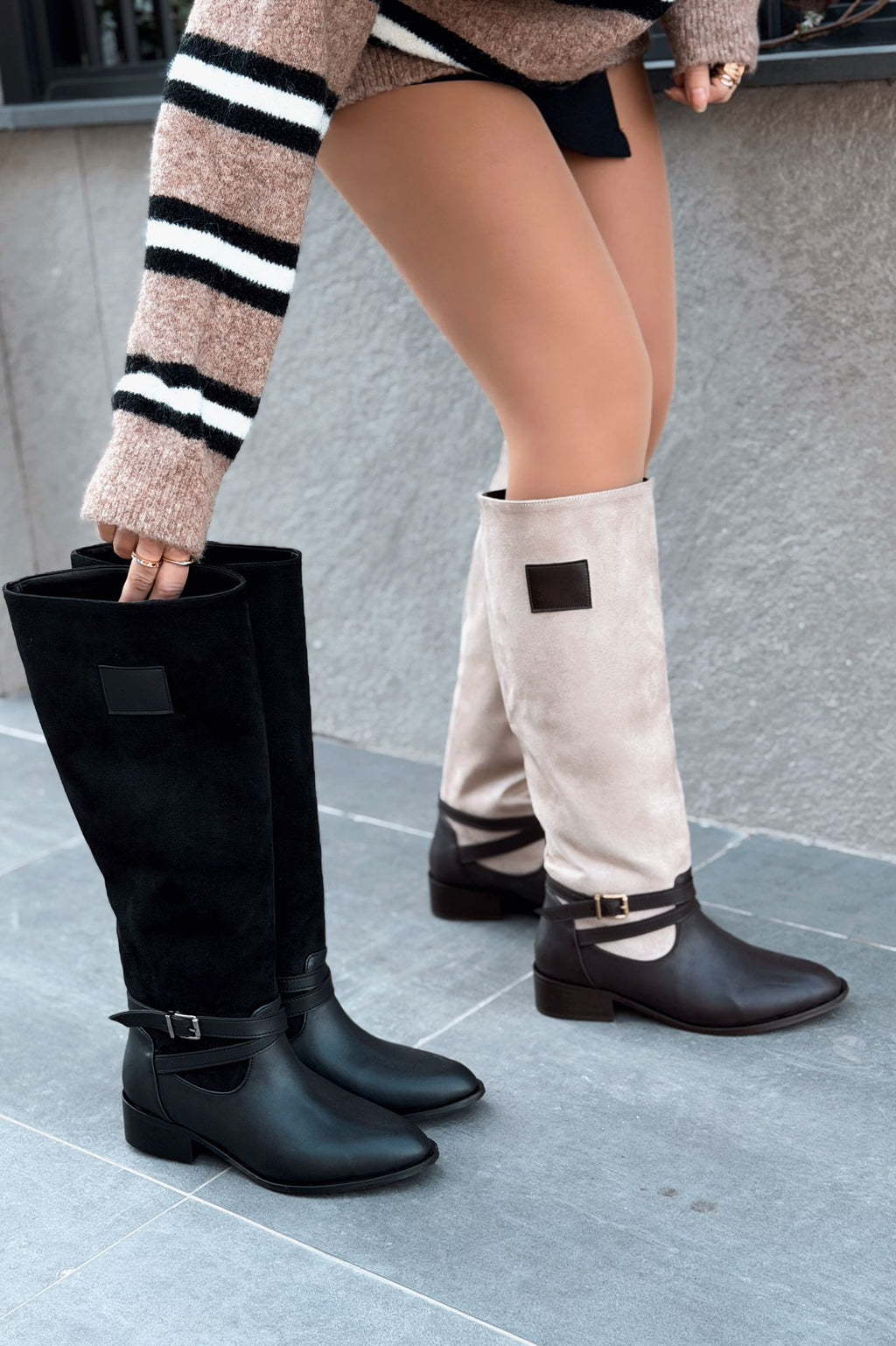 Clains Dark Brown Faux Leather Women's Boots