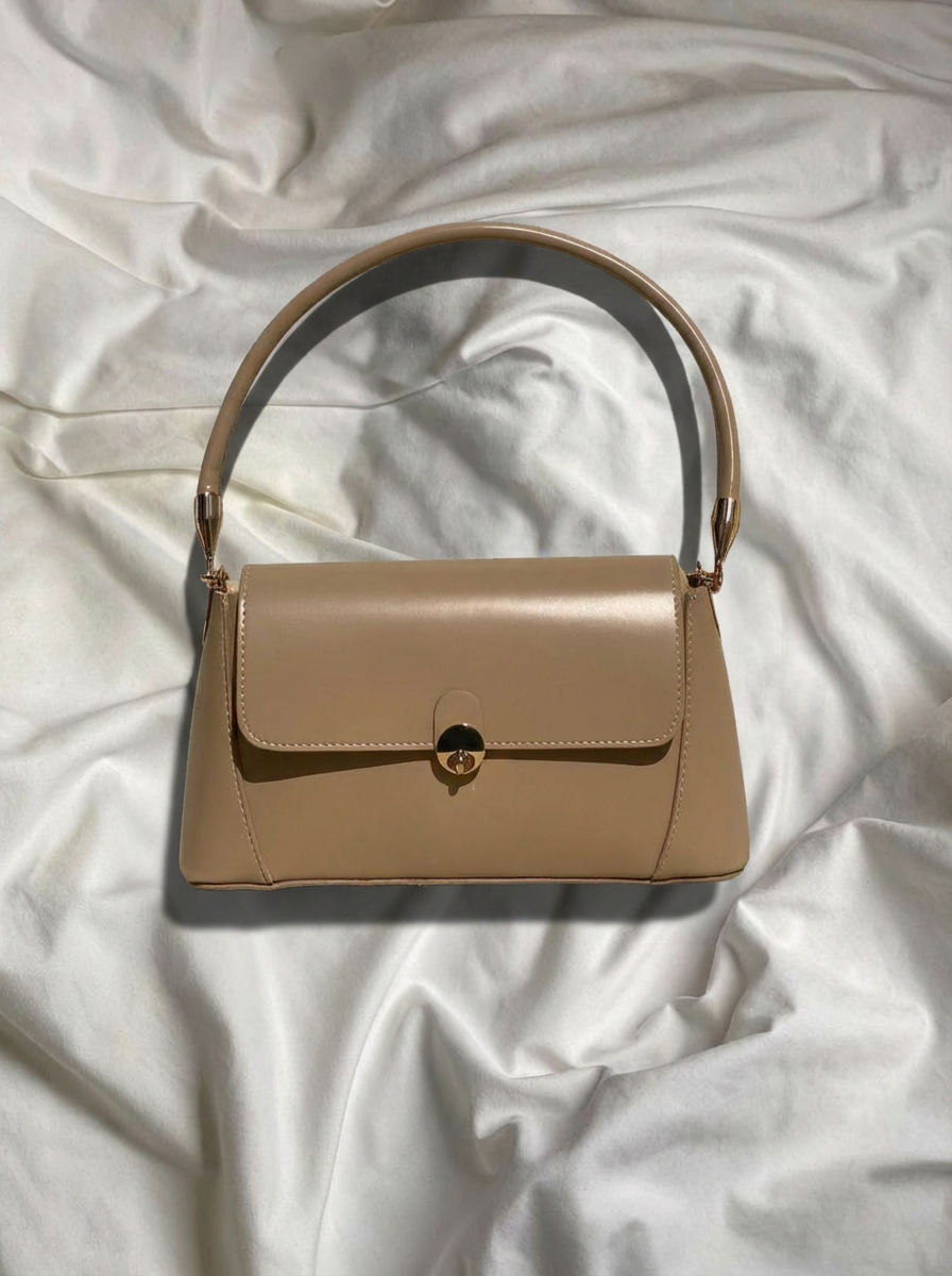 Bellot Taupe Faux Leather Women's Shoulder Bag