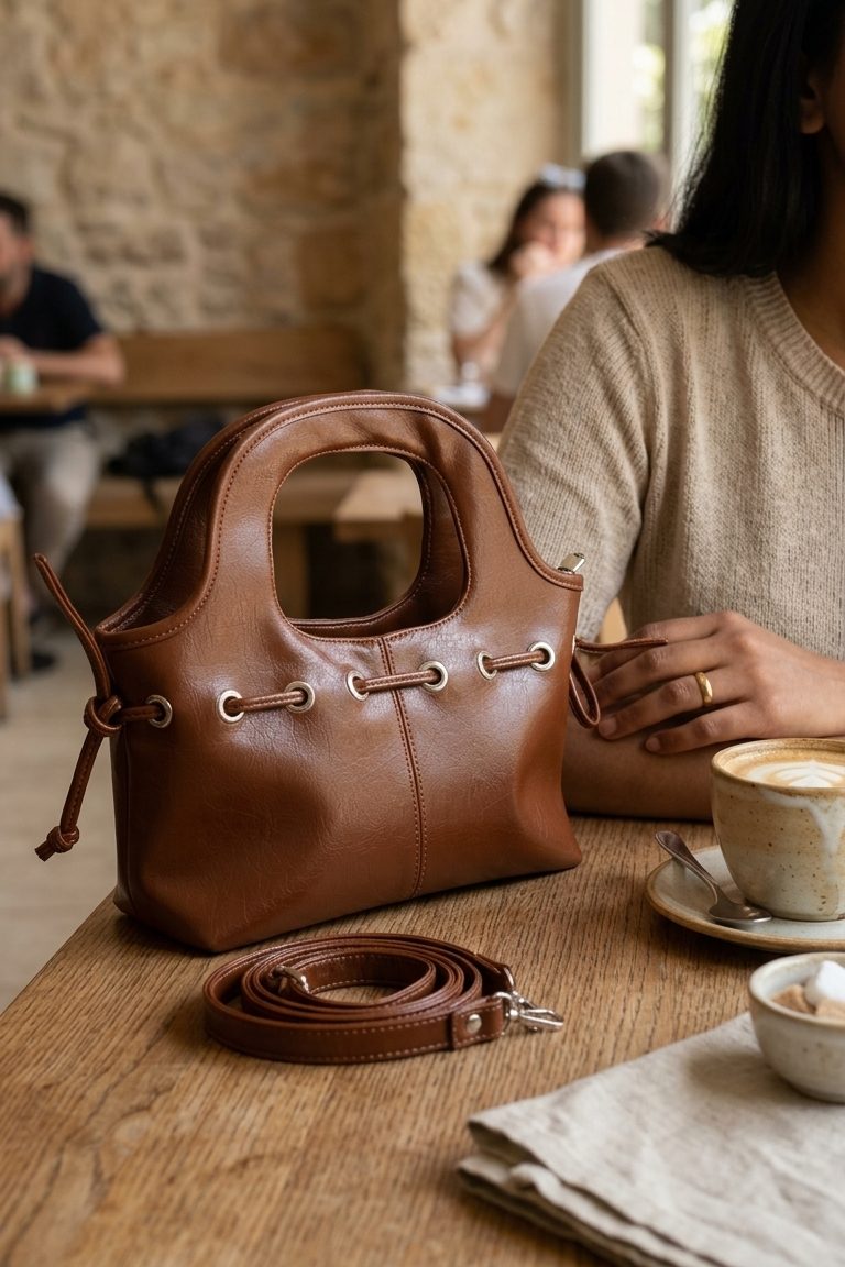 Varent Tan Faux Leather Women's Handbag