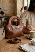 Varent Tan Faux Leather Women's Handbag