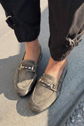 Toler Gray Satin Women's Loafers