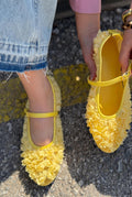 Neror Yellow Mesh Women's Flats