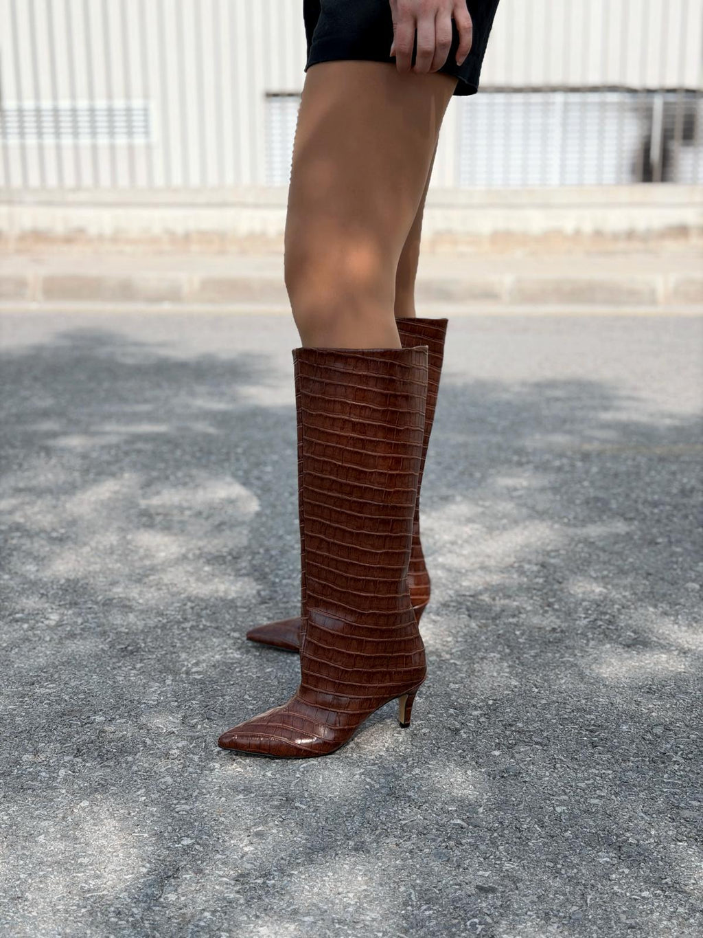 Gwen Patterned Women's Boots Tan