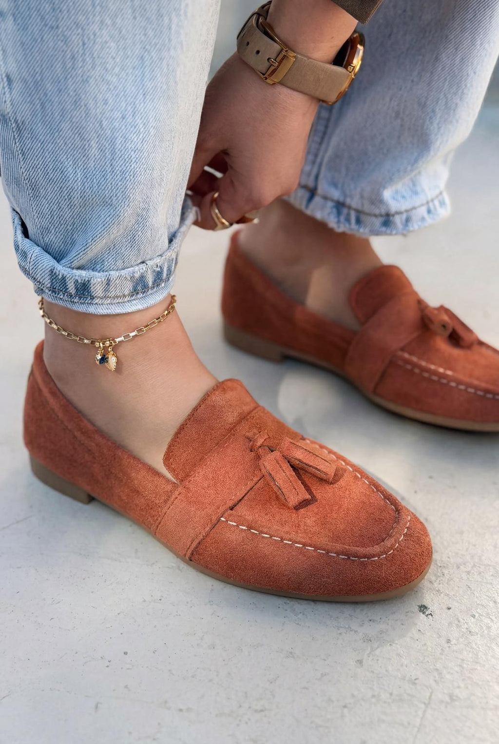 Olena Women's Loafer Brick Suede