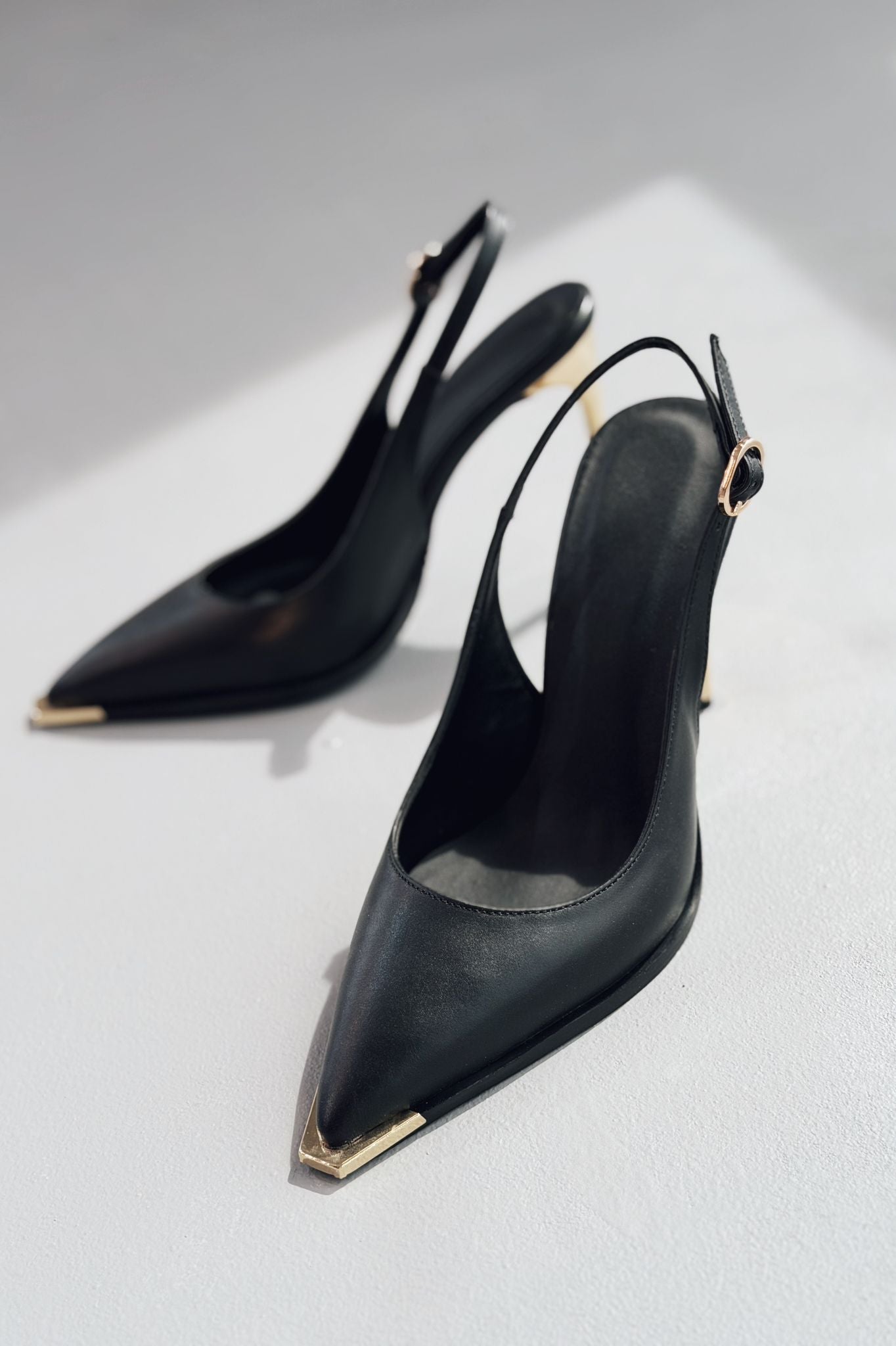 Noris Black Faux Leather Women's Stilettos