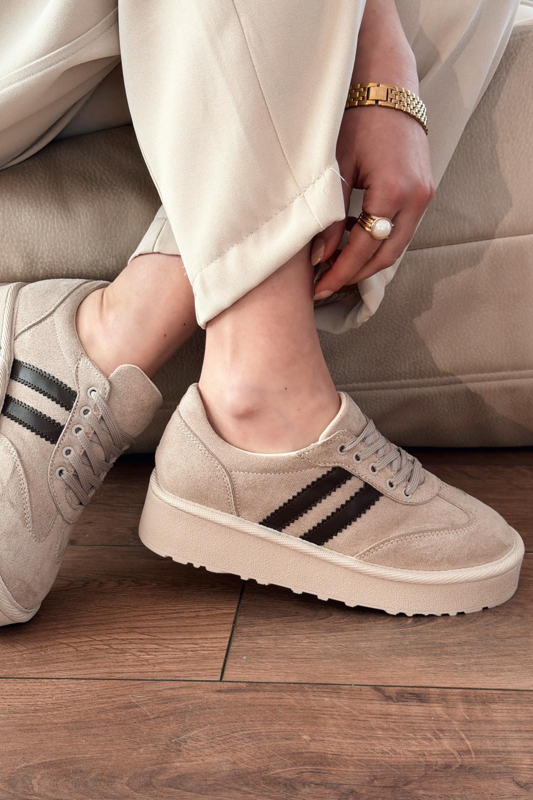 Vireo Beige Suede Women's Sneakers