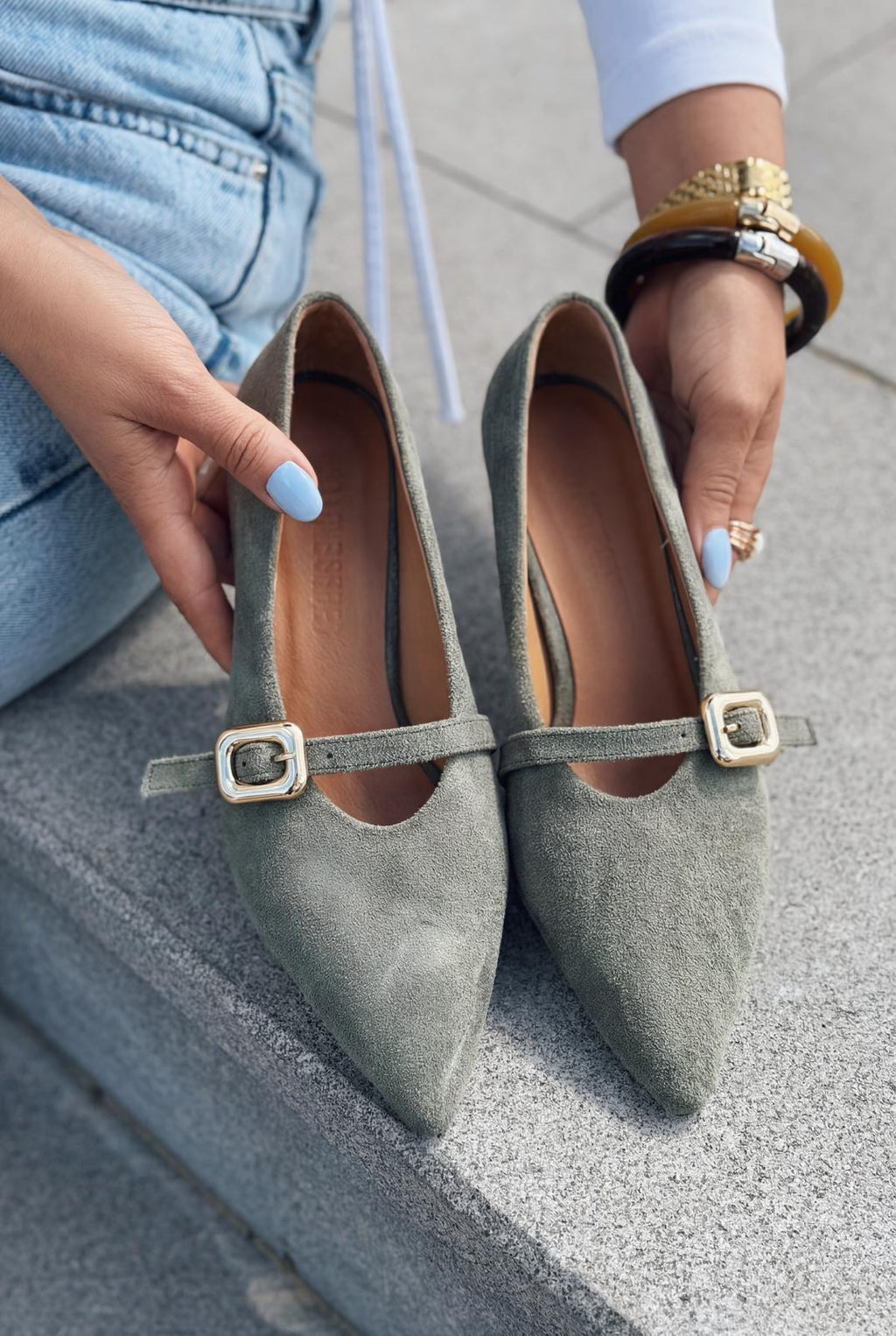 Karden Khaki Suede Women's Stilettos