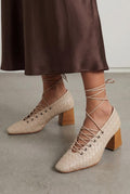Temora Beige Faux Leather Women's Pumps