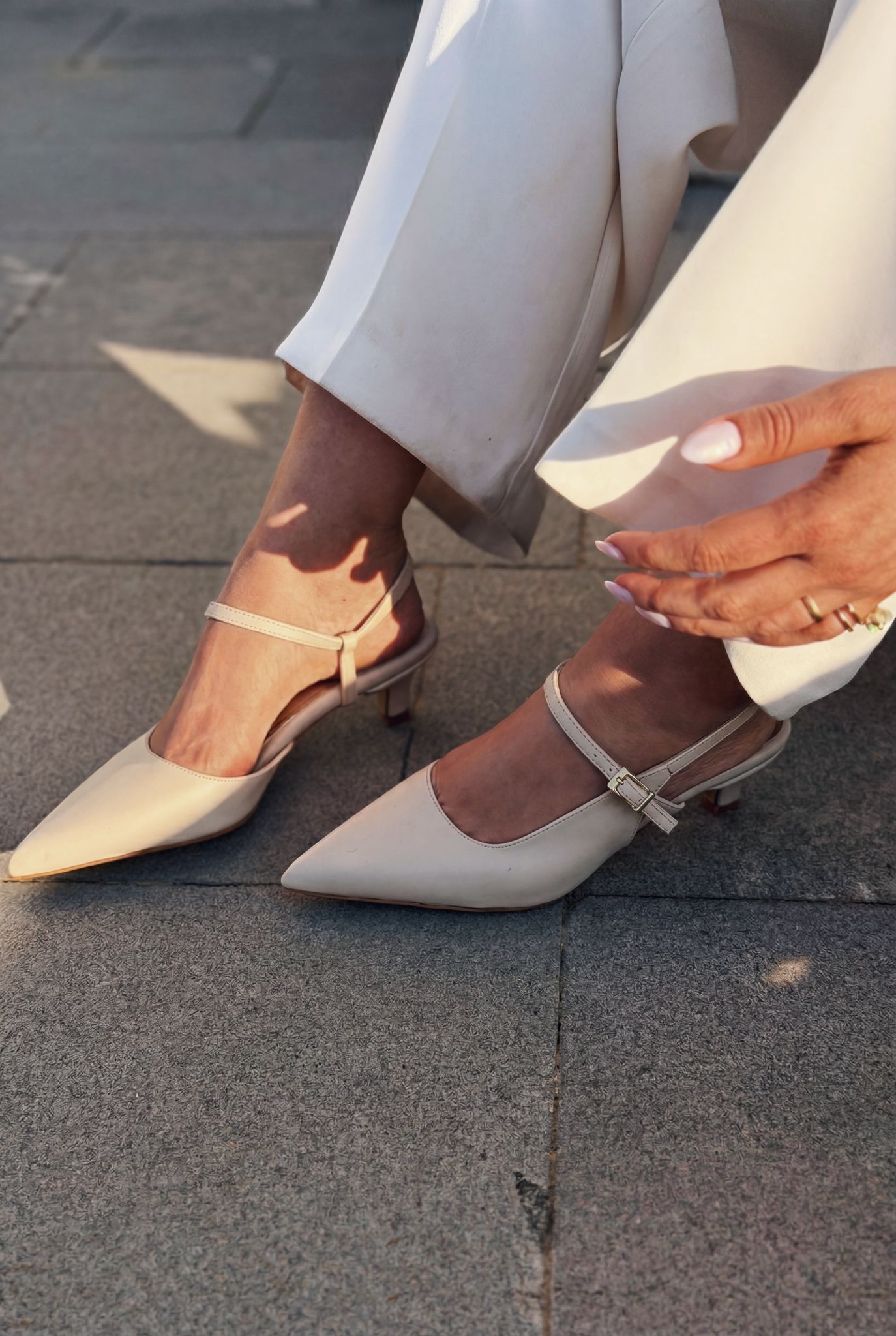 Torev Beige Faux Leather Women's Stilettos