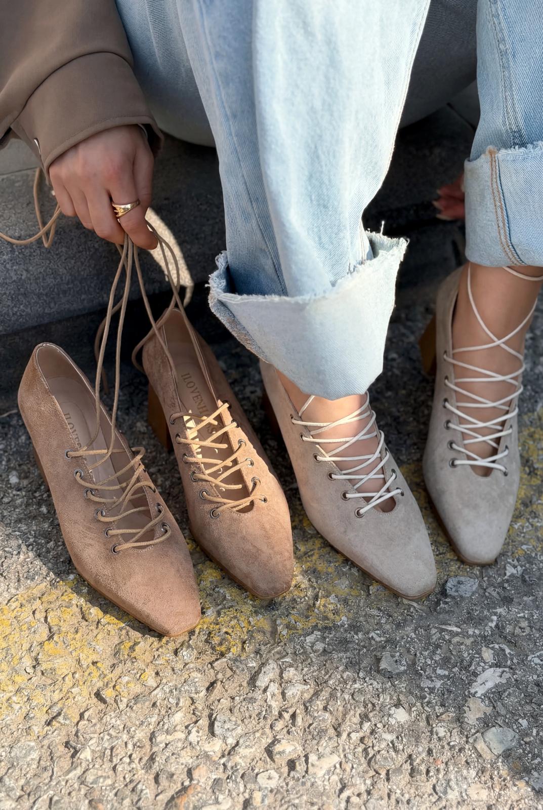Temora Beige Suede Women's Pumps
