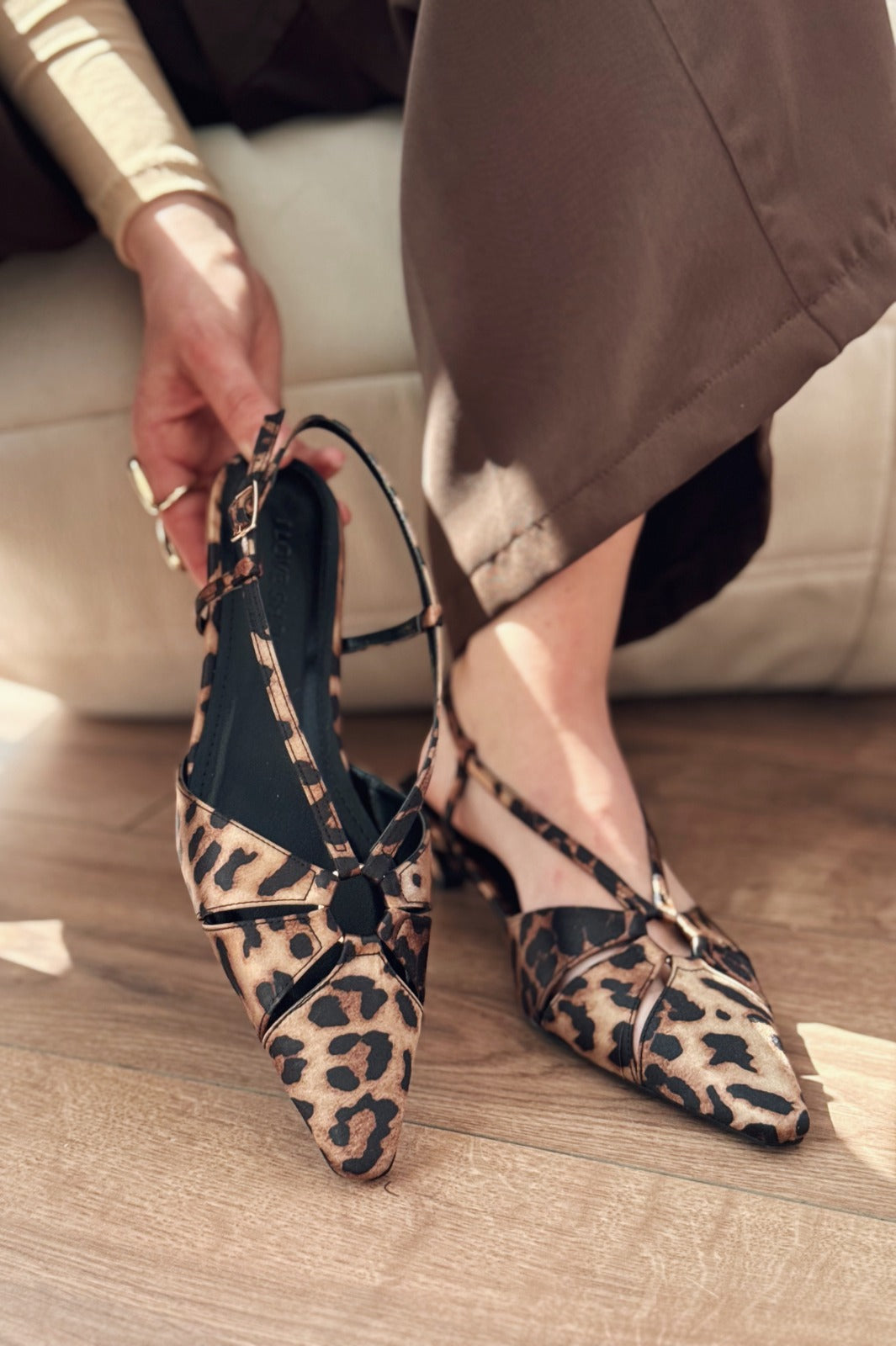 Ozeras Leo Patterned Satin Women's Stilettos