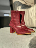Selvora Bordeaux Faux Leather Women's Boots