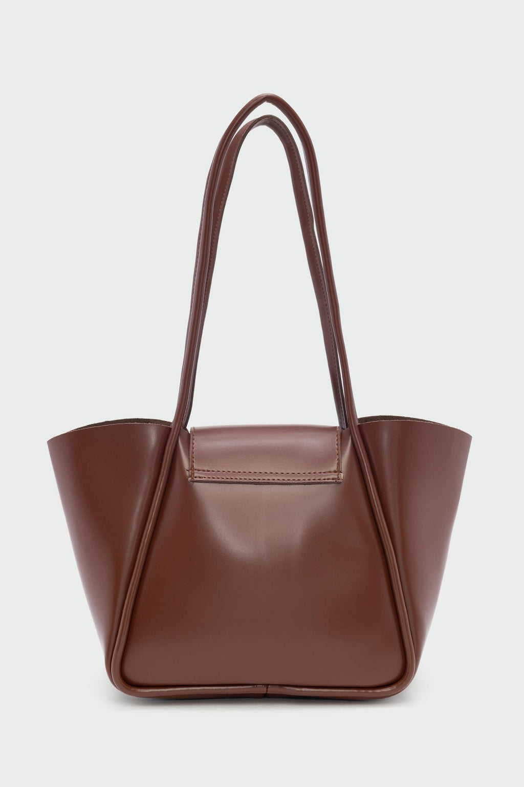Jolin Shoulder Bag Tan Faux Leather with Makeup Pouch