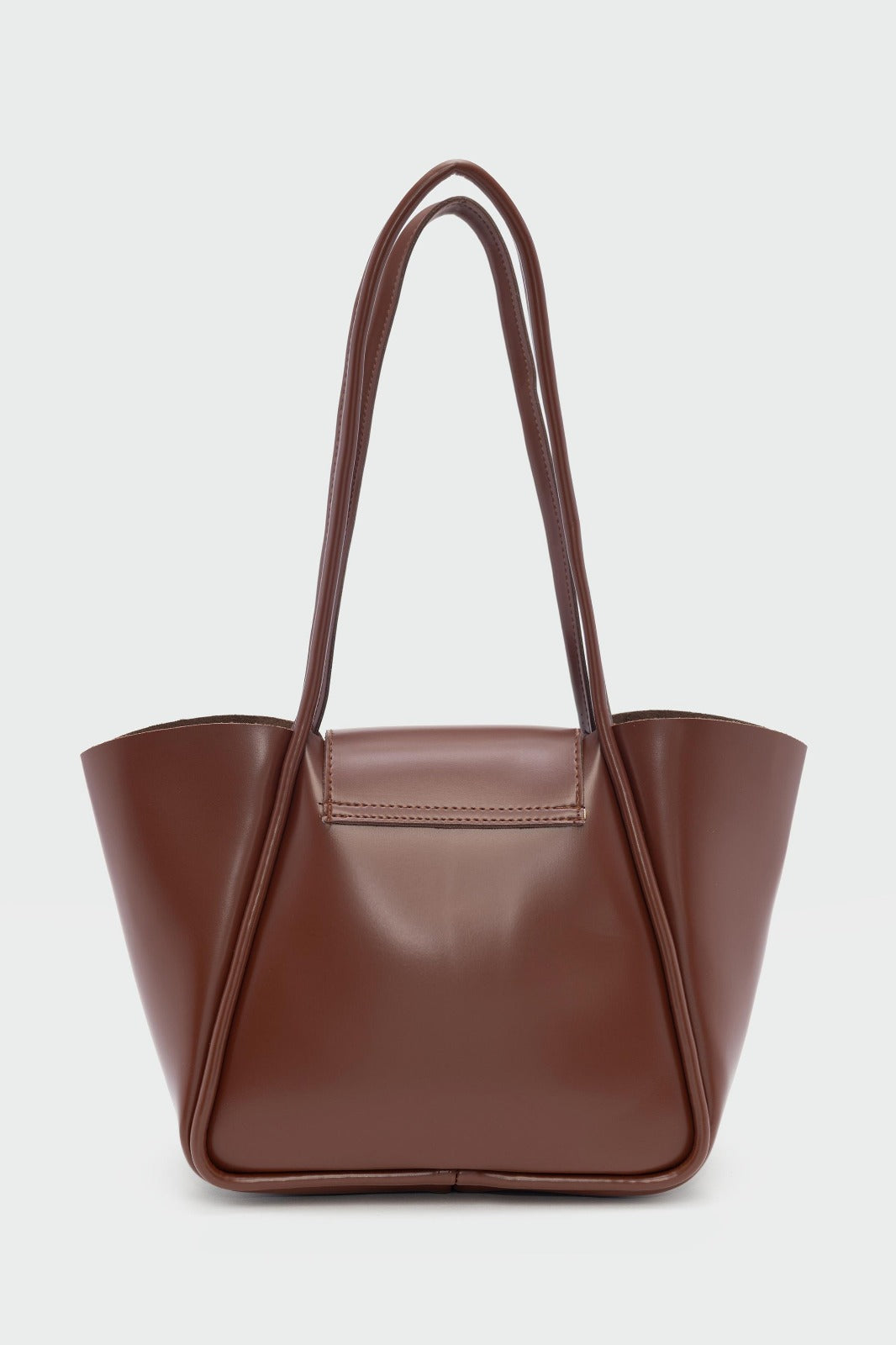 Jolin Shoulder Bag Tan Faux Leather with Makeup Pouch