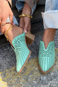 Noravina Aqua Genuine Leather Pumps Mules