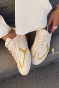 Rosven Yellow Faux Leather Women's Sneakers