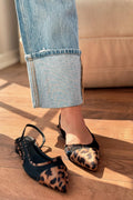 Wonels Leo Pattern Satin Mesh Women's Flats